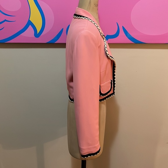 Moschino Cheap Chic Pink Black Crop Jacket - Picture 5 of 15